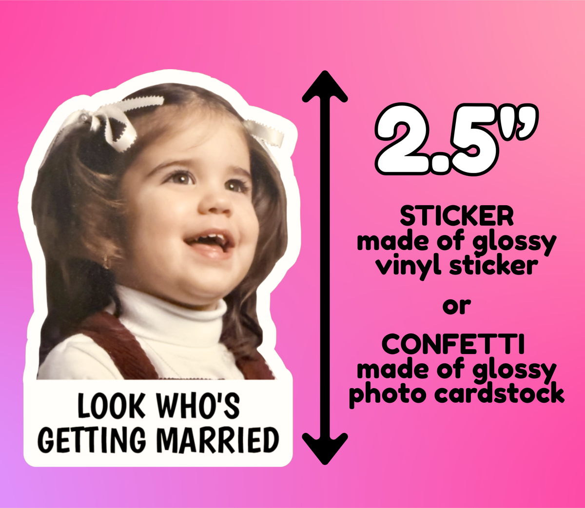 Custom Face Stickers or Confetti