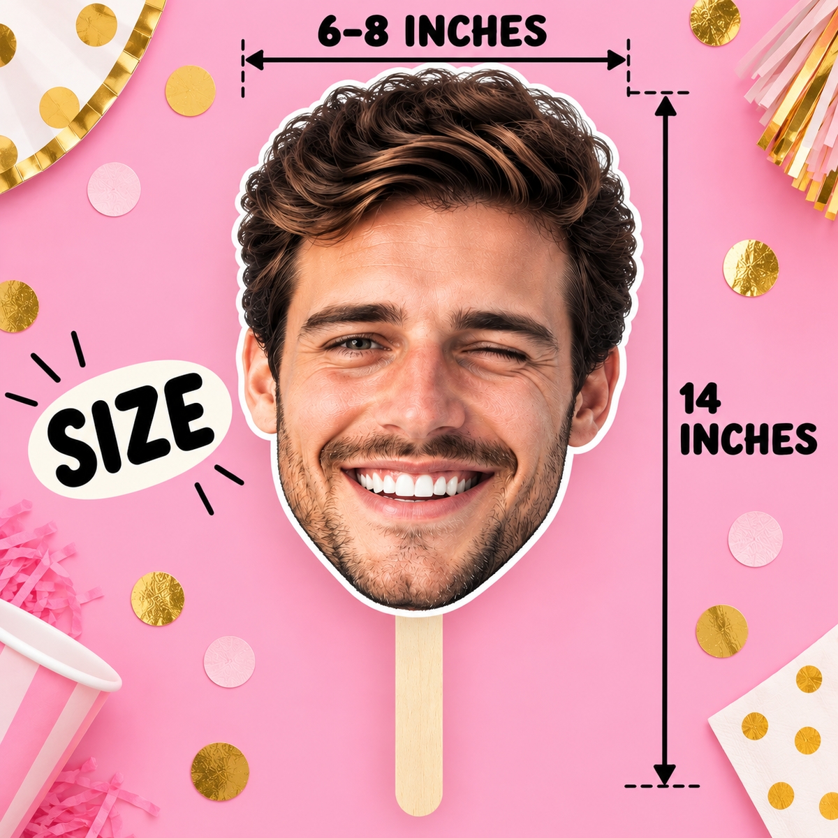 Face on a stick